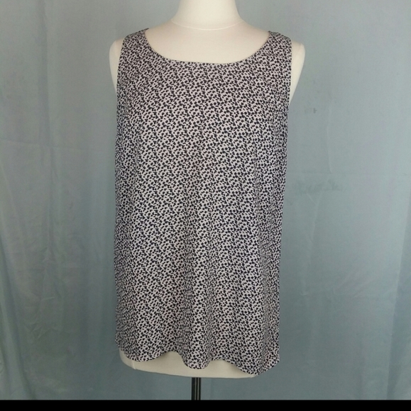5 For $20.00 CAbi Racerback Leonard Print Tank Top, Medium, Black/Gray - Picture 1 of 6